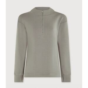 NWT Varley Cleo Half Zip Midlayer Pullover Sweatshirt Gravity Sage Activewear XS